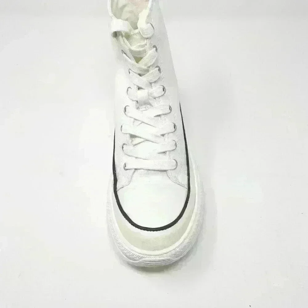 BRAND NEW IN BOX  Steve Madden Molliee Sneaker White Fabric - Picture 6 of 9